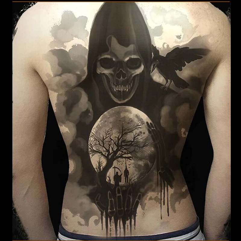 Waterproof temporary tattoo super large full back body painting fake tattoos darkness skull elephant dragon tattoo stickers big
Waterproof temporary tattoo super large full back body painting fake tattoos darkness skull elephant dragon tattoo stickers big