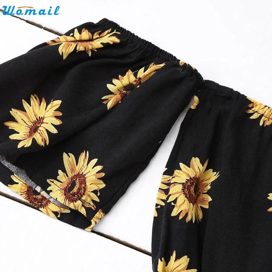 Two Piece Set Women Off Shoulder Sunflower Printed Beachwear Crop Tops For Daily Sexy Summer Swimwear C30719
Two Piece Set Women Off Shoulder Sunflower Printed Beachwear Crop Tops For Daily Sexy Summer Swimwear C30719