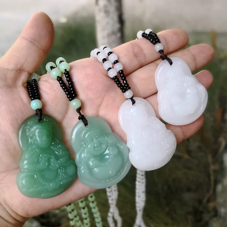 Higt Quality!Obsidian Buddha Fashion Green&White Pendant With Beaded Luck Necklace Imitation Necklace Women Best Gifts
Higt Quality!Obsidian Buddha Fashion Green&White Pendant With Beaded Luck Necklace Imitation Necklace Women Best Gifts