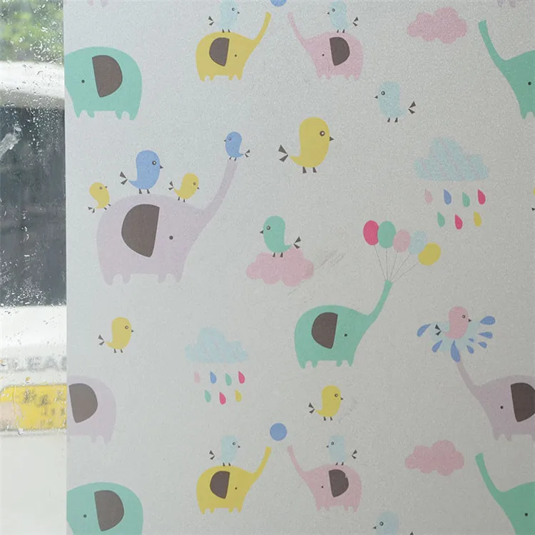 Colorful Cartoon Elephant Static Cling Window Treatment Film For Kid's Room Frosted Children Room Glass Film Stickr90 X300CM
Colorful Cartoon Elephant Static Cling Window Treatment Film For Kid's Room Frosted Children Room Glass Film Stickr90 X300CM