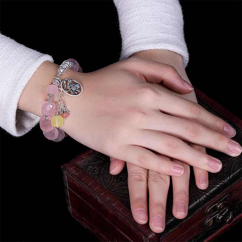 2019 Charm Bracelet 100% Real 925 Sterling Silver Jewelry For Women Men Mosaic Powder crystal Beeswax bracelets & bangles YB4
2019 Charm Bracelet 100% Real 925 Sterling Silver Jewelry For Women Men Mosaic Powder crystal Beeswax bracelets & bangles YB4