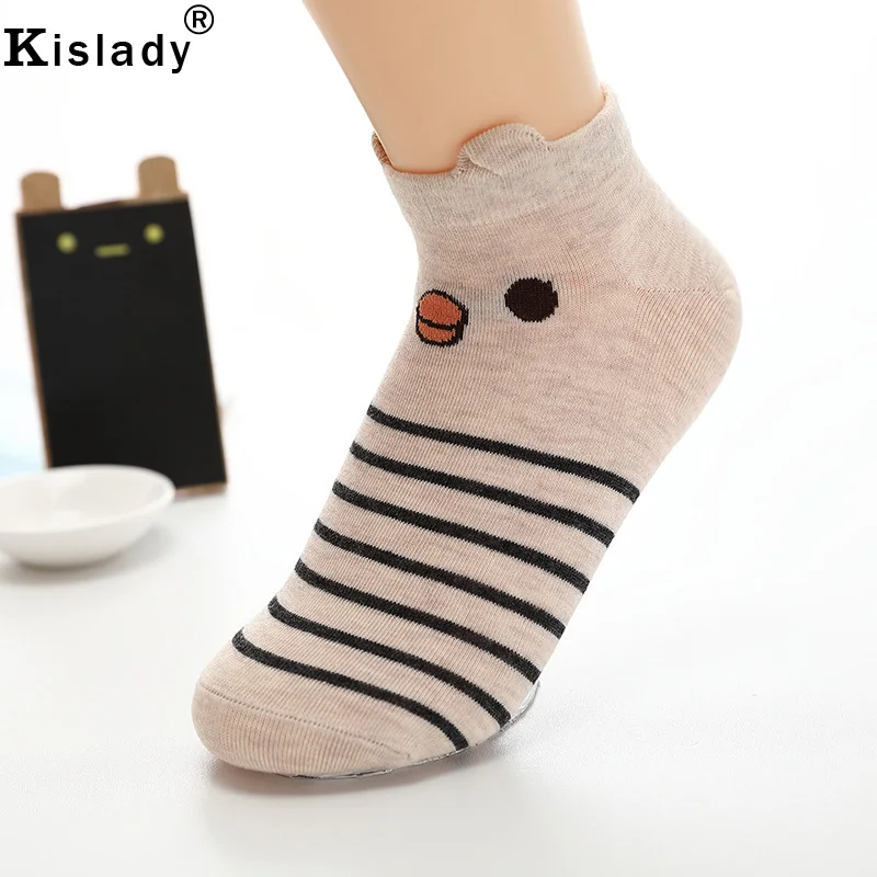 Женские короткие носки с милыми животными милым котом модные удобные хлопковые