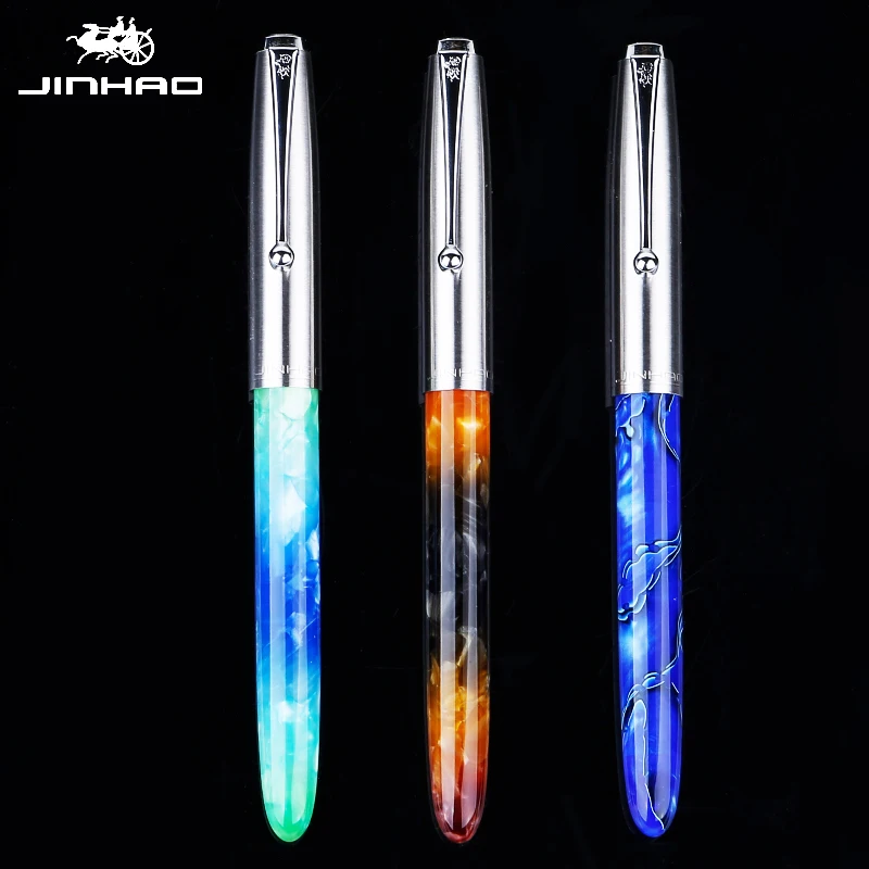 3PCS Jinhao Acrylic Resin Fountain Pen Stainless Steel Cap Crystal Color Extra Fine Nib 0.38mm Smooth Writing Ink Pen for Office
3PCS Jinhao Acrylic Resin Fountain Pen Stainless Steel Cap Crystal Color Extra Fine Nib 0.38mm Smooth Writing Ink Pen for Office