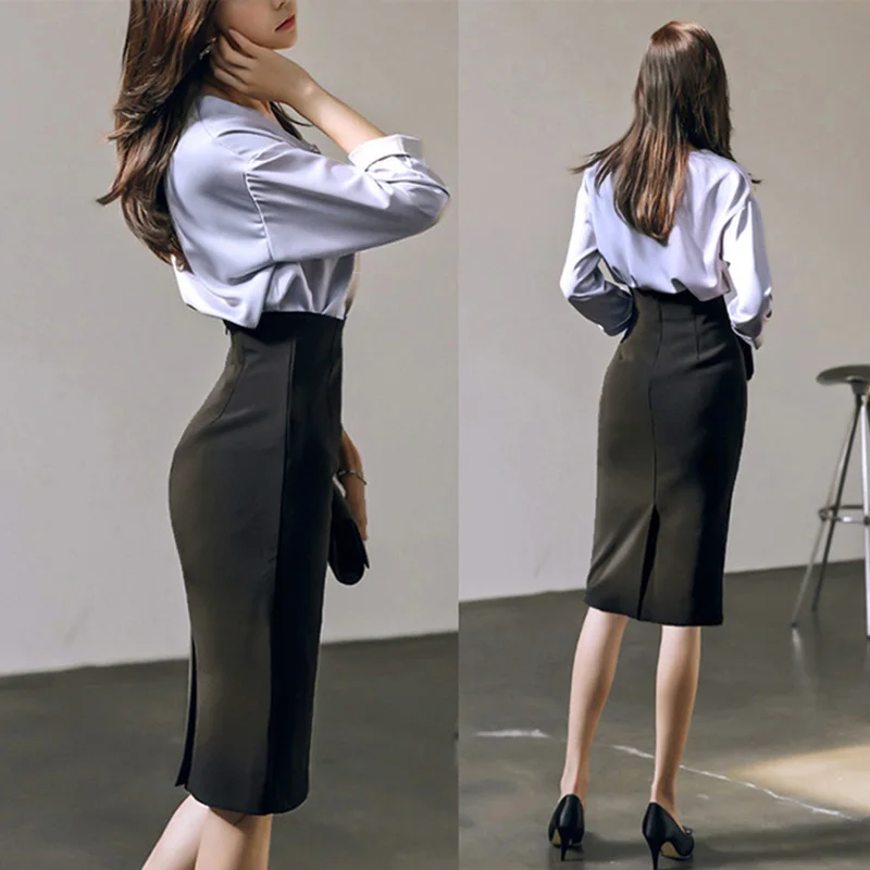 Foamlina Elegant Ladies Office Pencil Skirt 2018 New Autumn Black High Waist Knee Length Back Slit Women's Business Work Skirt
Foamlina Elegant Ladies Office Pencil Skirt 2018 New Autumn Black High Waist Knee Length Back Slit Women's Business Work Skirt