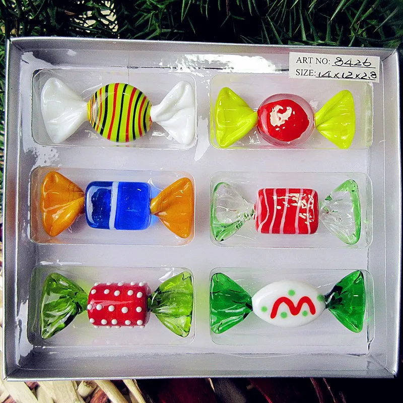 6 PCS new custom antique hand blown art glass sweets figurines Christmas decoration glass candy ornaments New year's party gifts
6 PCS new custom antique hand blown art glass sweets figurines Christmas decoration glass candy ornaments New year's party gifts