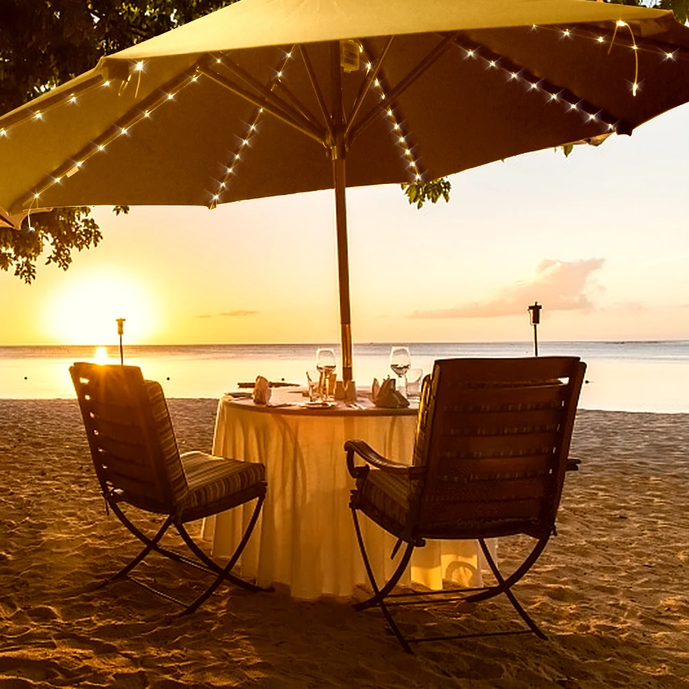 104 LED Solar Powered Patio Umbrella LED String Light Camping Tent Light Outdoor Coffee Shop Garden Wedding Decoration Light
104 LED Solar Powered Patio Umbrella LED String Light Camping Tent Light Outdoor Coffee Shop Garden Wedding Decoration Light
