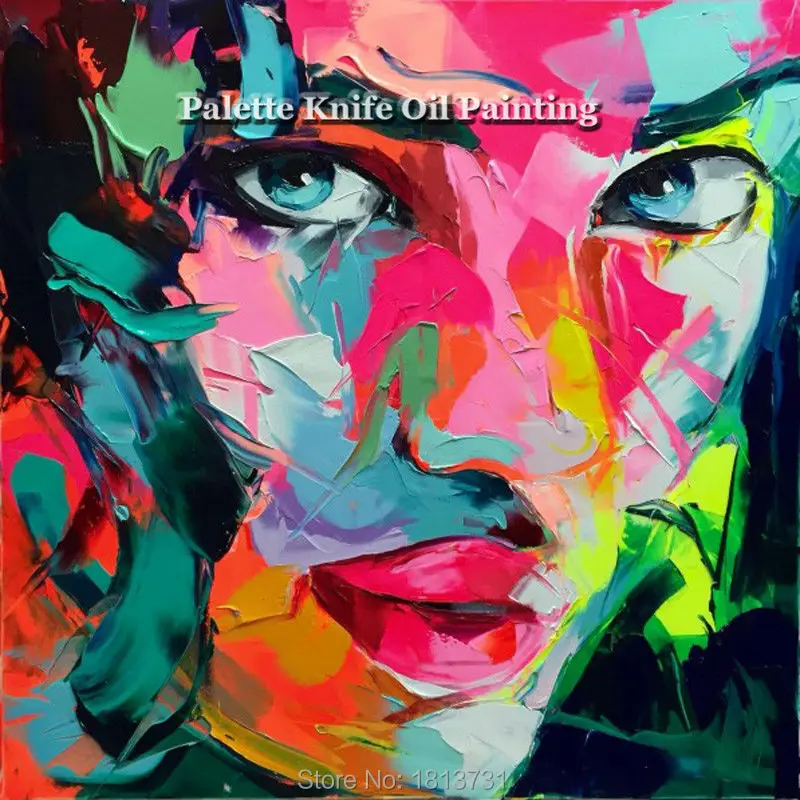 Hand painted Francoise Nielly Palette knife portrait Face Oil painting Character figure canva wall Art picture16-12
Hand painted Francoise Nielly Palette knife portrait Face Oil painting Character figure canva wall Art picture16-12