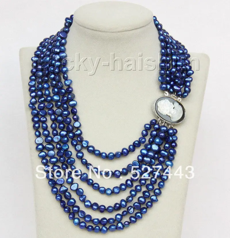 Wholesale free shipping Genuine baroque 16"-21" 6row 7mm blue pearls necklace seashell clasp
Wholesale free shipping Genuine baroque 16"-21" 6row 7mm blue pearls necklace seashell clasp