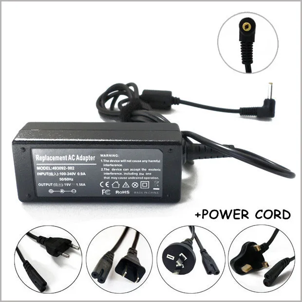 Universal Laptop Charger AC Adapter For Computer HP 19V 1.58A 30W Mini 110-1116CA 110-1117CA 110-1119TU 110-3131DX 110-3530NR
Universal Laptop Charger AC Adapter For Computer HP 19V 1.58A 30W Mini 110-1116CA 110-1117CA 110-1119TU 110-3131DX 110-3530NR