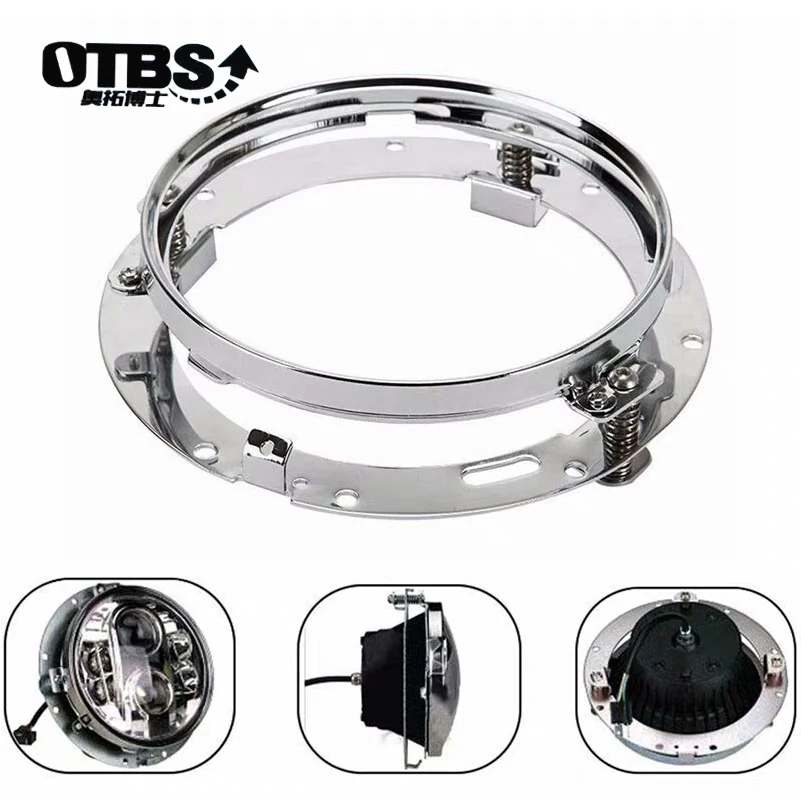 

7 Inch 45W DOT SAE E9 Motorcycle 883 Headlamp with angle eye Led 883 Headlight 7inch housing bucket trim ring