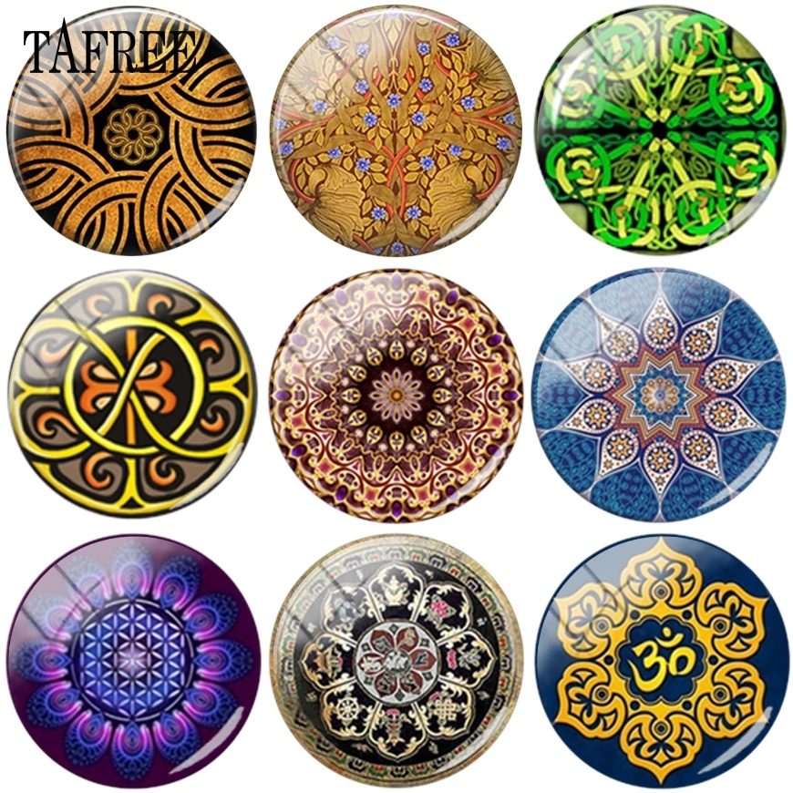 TAFREE Mystery Mandala Vintage Style DIY Charms Beads 12mm 15mm 16mm 20mm Glass Cabochon Dome Base Cover Pendant For Necklace
TAFREE Mystery Mandala Vintage Style DIY Charms Beads 12mm 15mm 16mm 20mm Glass Cabochon Dome Base Cover Pendant For Necklace
