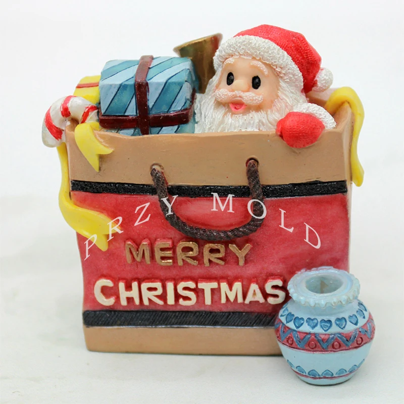 New Year Silicone Mold Christmas 3d Bag of Santa Claus and Gifts Candles Mold Soap Molds Moulds Rubber PRZY 001 Eco-friendly
New Year Silicone Mold Christmas 3d Bag of Santa Claus and Gifts Candles Mold Soap Molds Moulds Rubber PRZY 001 Eco-friendly