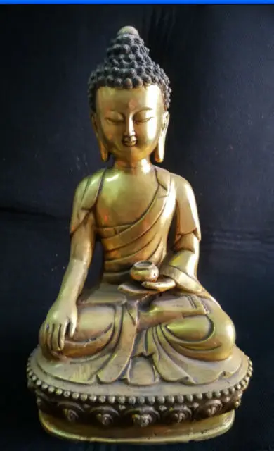 30 cm * /Chinese Buddhism Brass Carving Seat Shakyamuni Amitabha Buddha Statue
30 cm * /Chinese Buddhism Brass Carving Seat Shakyamuni Amitabha Buddha Statue