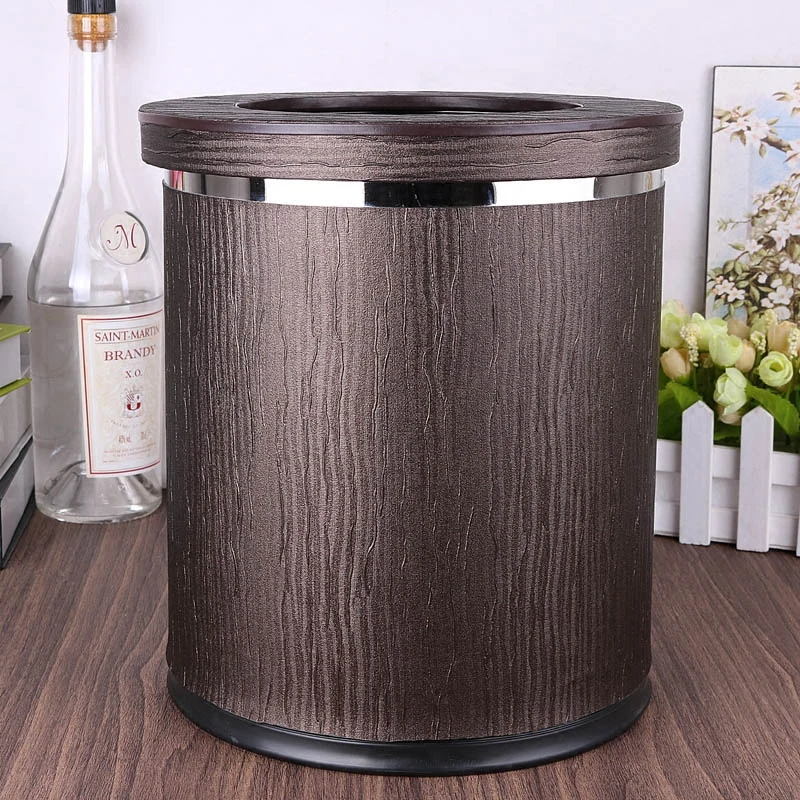 luxuriou Wood grain rubbish bins kitchen waste basket pu leather+metal Double layer trash bin kitchen trash can for home PLJT12
luxuriou Wood grain rubbish bins kitchen waste basket pu leather+metal Double layer trash bin kitchen trash can for home PLJT12