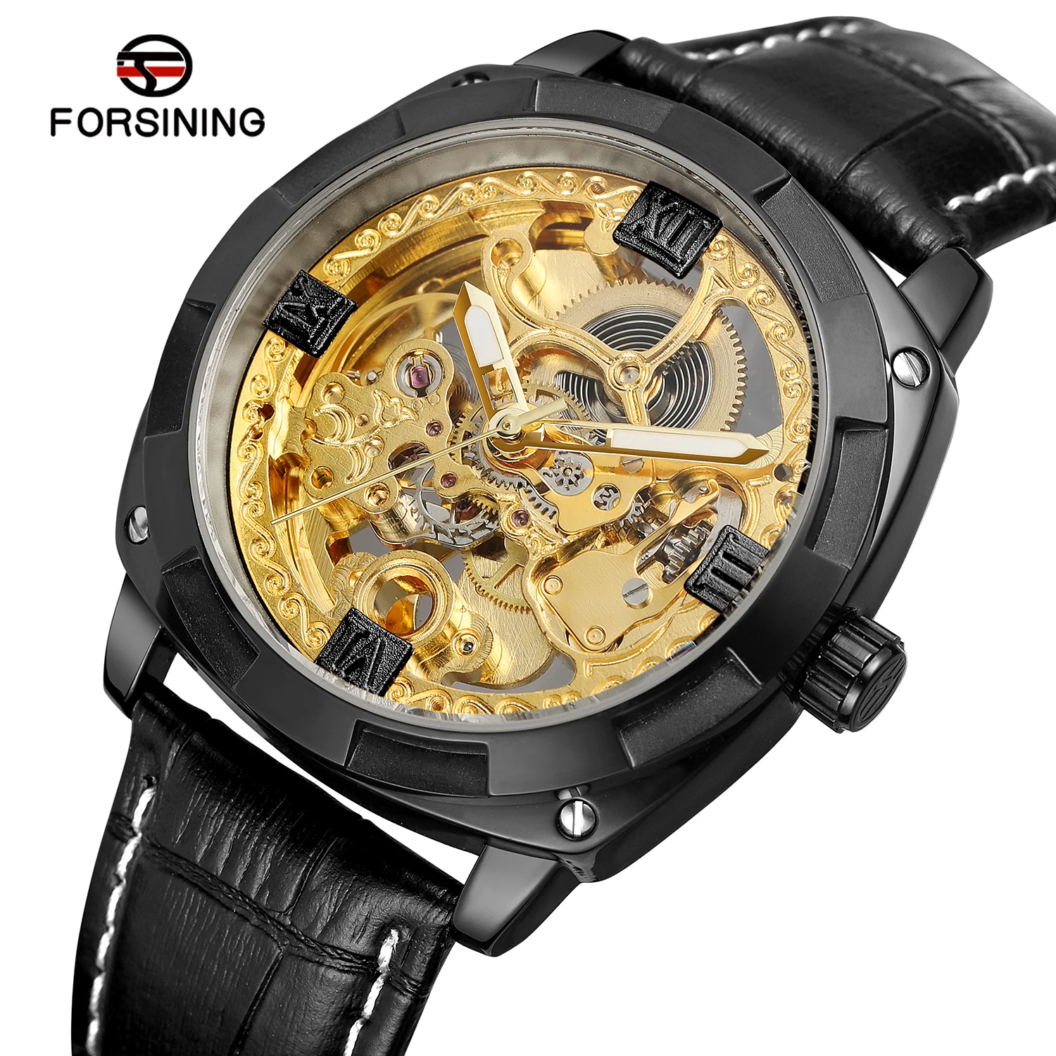 Top Brand Royal Golden Flower Transparent Genuine Leather Creative Mens Clock Luxury Gold Skeleton Mechanical Watches
Top Brand Royal Golden Flower Transparent Genuine Leather Creative Mens Clock Luxury Gold Skeleton Mechanical Watches