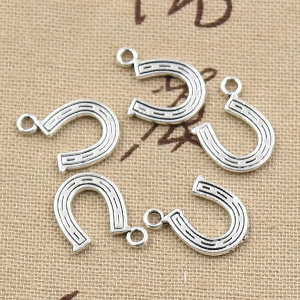 30pcs Charms Lucky Horseshoe 18x12mm Antique Bronze Silver Color Pendants Making DIY Handmade Tibetan Bronze Jewelry
30pcs Charms Lucky Horseshoe 18x12mm Antique Bronze Silver Color Pendants Making DIY Handmade Tibetan Bronze Jewelry