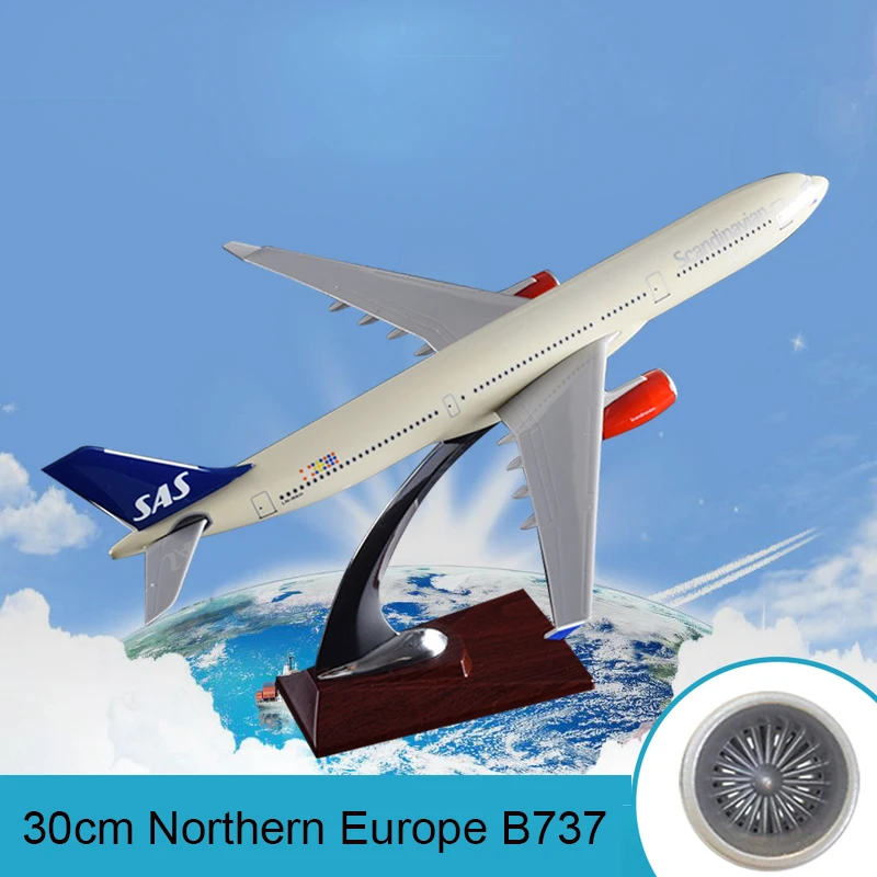 30cm SAS Northern Europe Airlines Aircraft Model B737-800 Airbus Model Boeing 737 Scandinan Airway Resin Airplane Model Gift Toy
30cm SAS Northern Europe Airlines Aircraft Model B737-800 Airbus Model Boeing 737 Scandinan Airway Resin Airplane Model Gift Toy