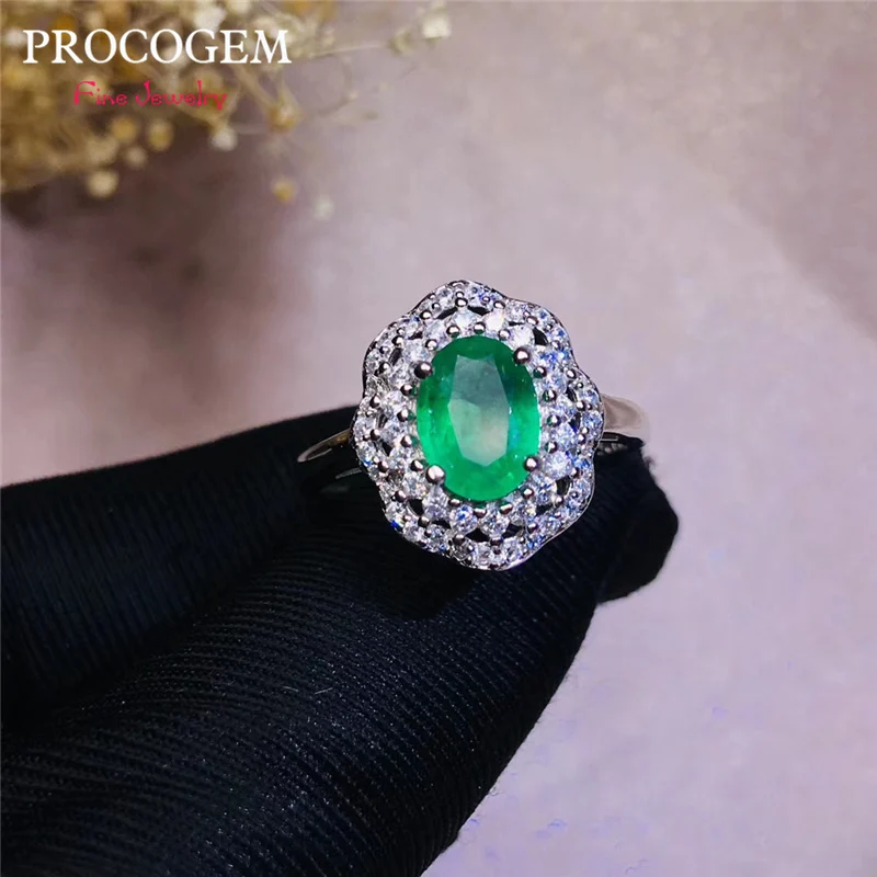 PROCOGEM Trendy Natural Emerald Rings for Women Engagement Gifts 1.26Ct Genuine Green gems Fine jewelry 925 Sterling Silver #526
PROCOGEM Trendy Natural Emerald Rings for Women Engagement Gifts 1.26Ct Genuine Green gems Fine jewelry 925 Sterling Silver #526