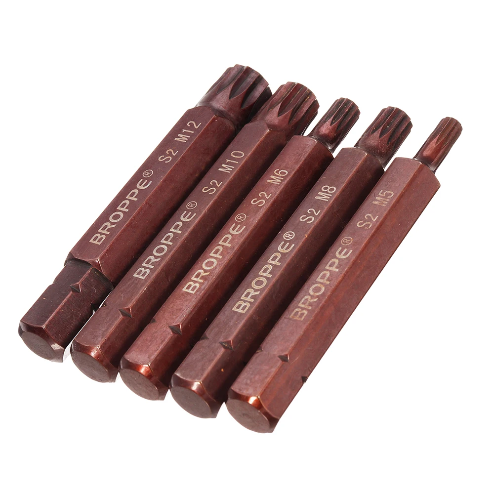 Broppe 5pcs M5/M6/M8/M10/M12 75mm Star Magnetic S2 Steel Screwdriver Bit 10mm Hex Shank
Broppe 5pcs M5/M6/M8/M10/M12 75mm Star Magnetic S2 Steel Screwdriver Bit 10mm Hex Shank