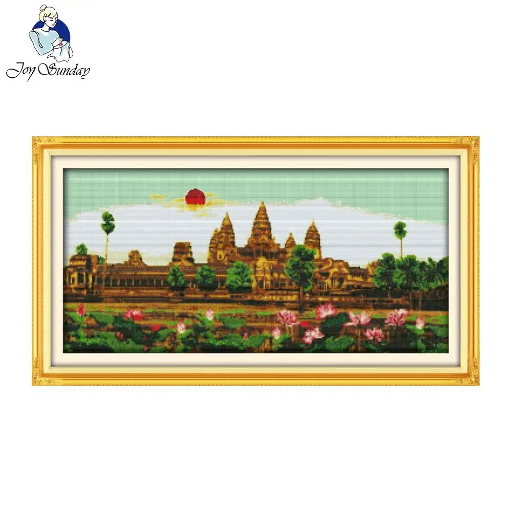 Joy Sunday scenery style Angkor Wat Cross Stitch Patterns Sets For Embroidery Painting Room Decorative Counted Cross Stitch Kits
Joy Sunday scenery style Angkor Wat Cross Stitch Patterns Sets For Embroidery Painting Room Decorative Counted Cross Stitch Kits