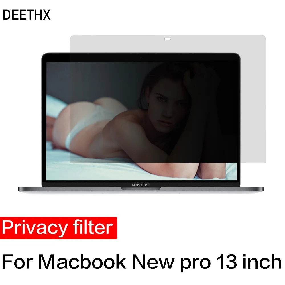 Full screen Privacy Filter Screens Protective film for MacBook pro 13 inch 2018 new Model A1708 A1706 A1989 with Touch Bar.
Full screen Privacy Filter Screens Protective film for MacBook pro 13 inch 2018 new Model A1708 A1706 A1989 with Touch Bar.