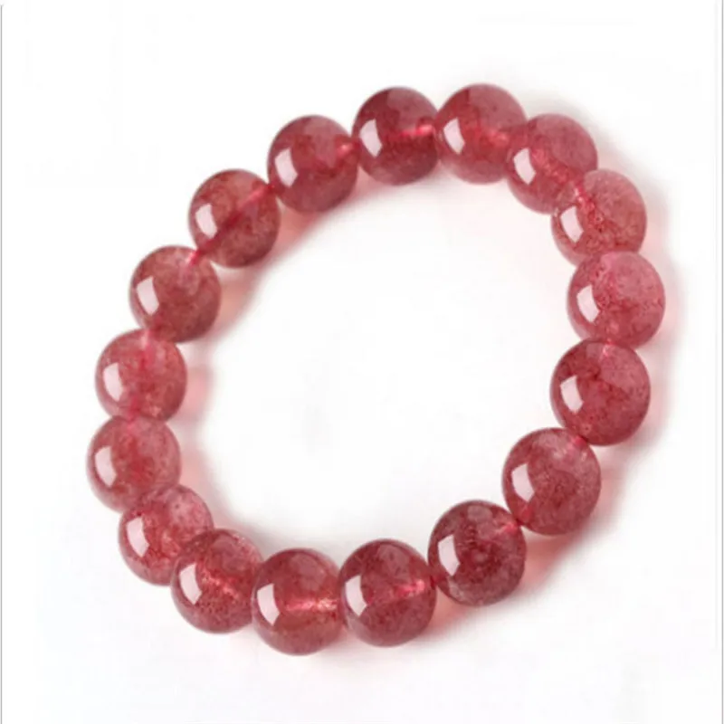 Natural Material Energy Stones Rose Strawberry Quartz Bracelets Round Beads Bangle For Pink Women Crystal Jewelry Love Gift
Natural Material Energy Stones Rose Strawberry Quartz Bracelets Round Beads Bangle For Pink Women Crystal Jewelry Love Gift