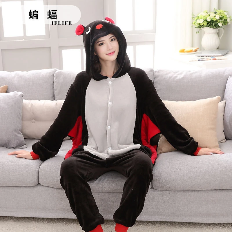 Animals Kigurumi Bat Costume Adult Girl kids Onesie Flannel Halloween Women Anime Jumpsuit Disguise Onepiece Suit
Animals Kigurumi Bat Costume Adult Girl kids Onesie Flannel Halloween Women Anime Jumpsuit Disguise Onepiece Suit