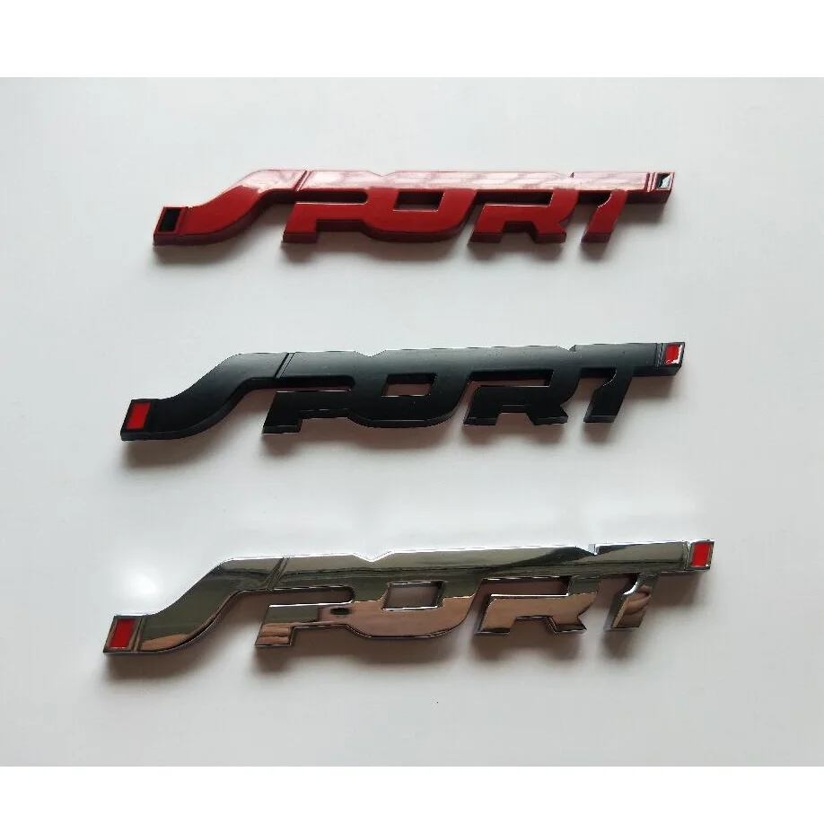 Metal Chrome Black Red Letters SPORT Trunk Fender Modification Emblems Badges Emblem Badge Sticker for Ford Mendeo Focus Kuga
Metal Chrome Black Red Letters SPORT Trunk Fender Modification Emblems Badges Emblem Badge Sticker for Ford Mendeo Focus Kuga