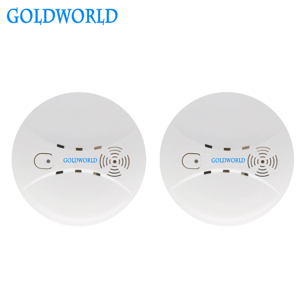 Беспроводной детектор дыма GoldWorld датчик сигнализации для домашней 433 МГц 2 шт./лот