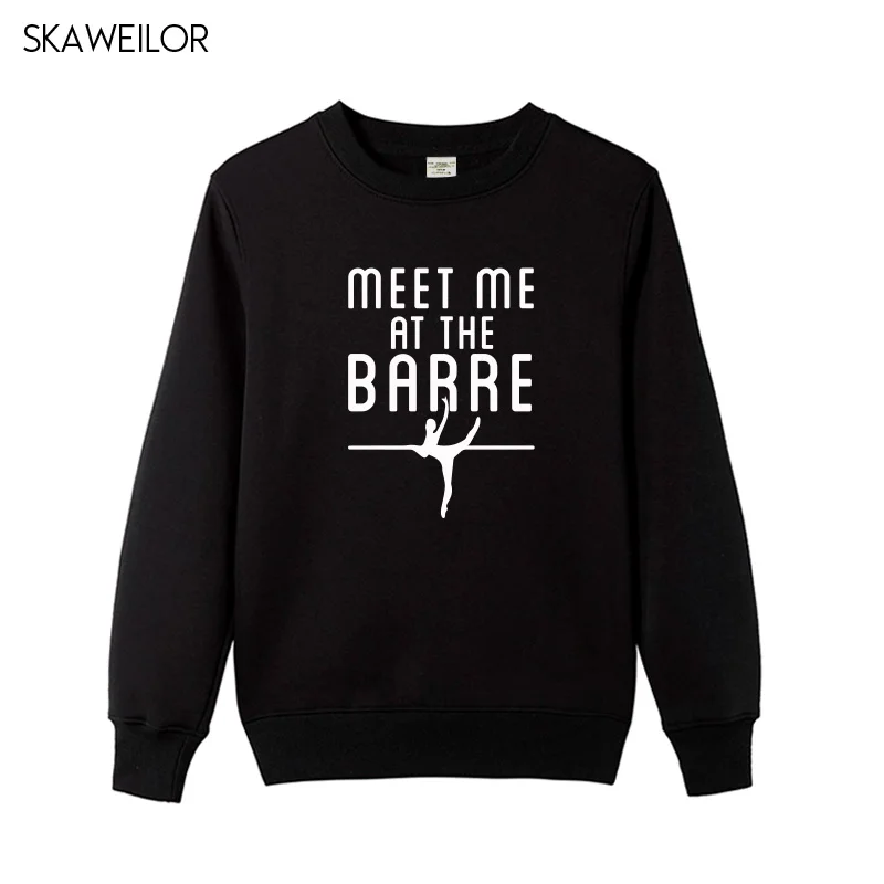 Балетки Meet Me At The Barre женские толстовки с забавным принтом топы длинными рукавами