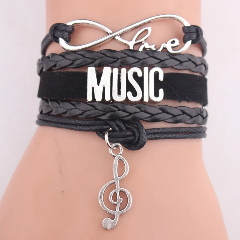 New Arrived Infinity Bracelet Music Charm Leather Bracelet The Artist Bracelet Friendship Chain & Link Bracelets
New Arrived Infinity Bracelet Music Charm Leather Bracelet The Artist Bracelet Friendship Chain & Link Bracelets