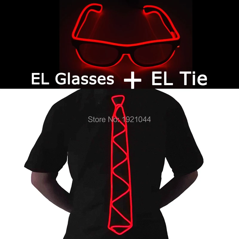 Flashing Sunglasses EL Wire LED Glasses EL Glowing Tie Novelty Gift for Men Glowing Party Supplies Party Luminous Necktie
Flashing Sunglasses EL Wire LED Glasses EL Glowing Tie Novelty Gift for Men Glowing Party Supplies Party Luminous Necktie