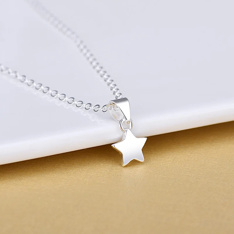 Geometric 925 Sterling Silver Charm Star Pendant Necklaces For Women Jewelry Gifts 2020
Geometric 925 Sterling Silver Charm Star Pendant Necklaces For Women Jewelry Gifts 2020