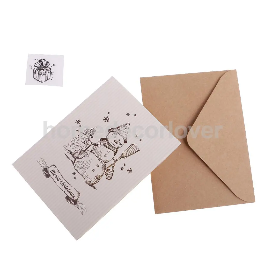 30 Sets Retro Christmas Snowman Greeting Card with Painted Envelopes Wishing Card
30 Sets Retro Christmas Snowman Greeting Card with Painted Envelopes Wishing Card