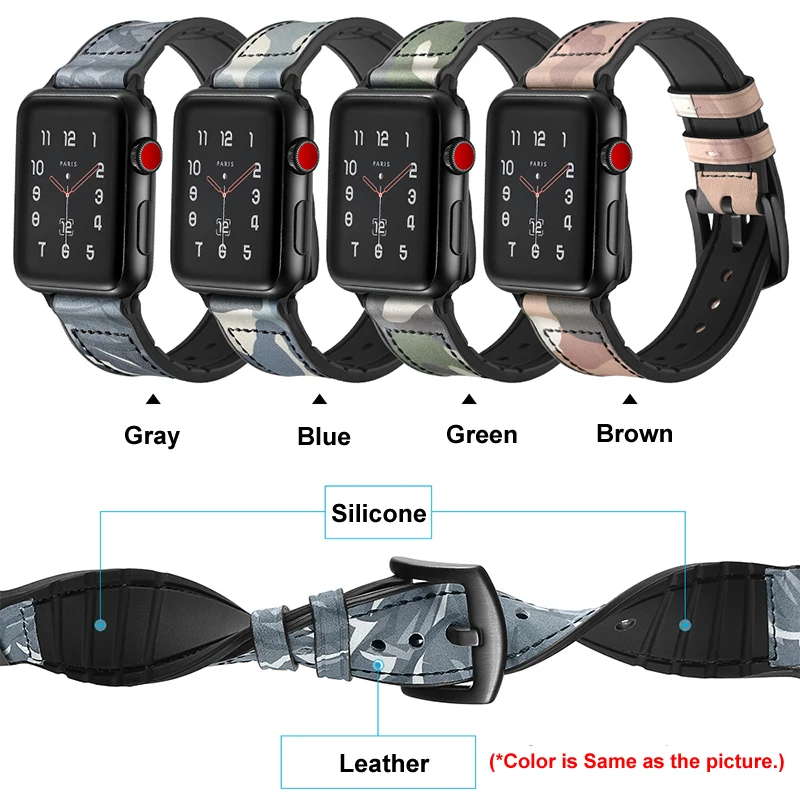 40-44mm For Apple Series 4 Wrist Bands Real Leather+Silicone Watch Strap For Apple Series Watch 1 2 3 Bracelet Watchband 38/42mm
40-44mm For Apple Series 4 Wrist Bands Real Leather+Silicone Watch Strap For Apple Series Watch 1 2 3 Bracelet Watchband 38/42mm