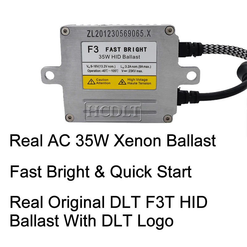 HCDLT 12 В AC 35 Вт Премиум DLT F3 HID ксеноновый балласт для лампы фар автомобиля комплект