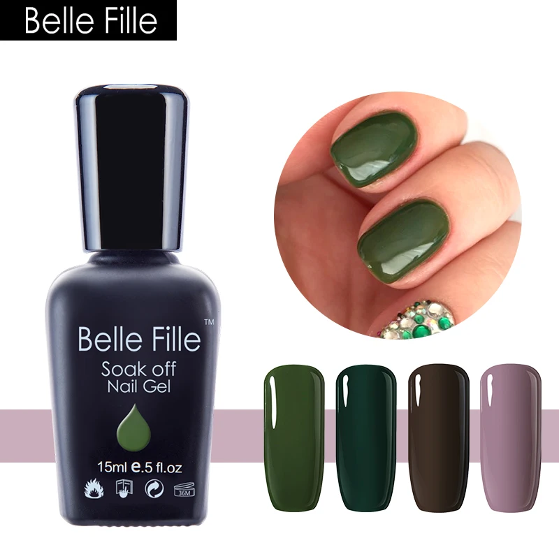 Belle Fille 15 мл Гель лак для ногтей гель искусство полу стойкий Led замочить от УФ