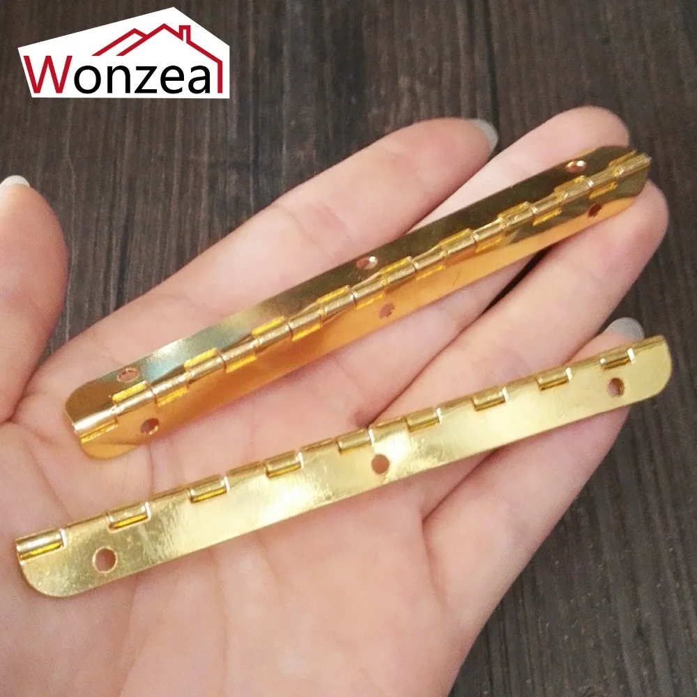 2pcs/Lot Long Hinge Golden Color L100*W9mm for Furniture Hardware Accessories Iron Hinge for Jewelry Box
2pcs/Lot Long Hinge Golden Color L100*W9mm for Furniture Hardware Accessories Iron Hinge for Jewelry Box