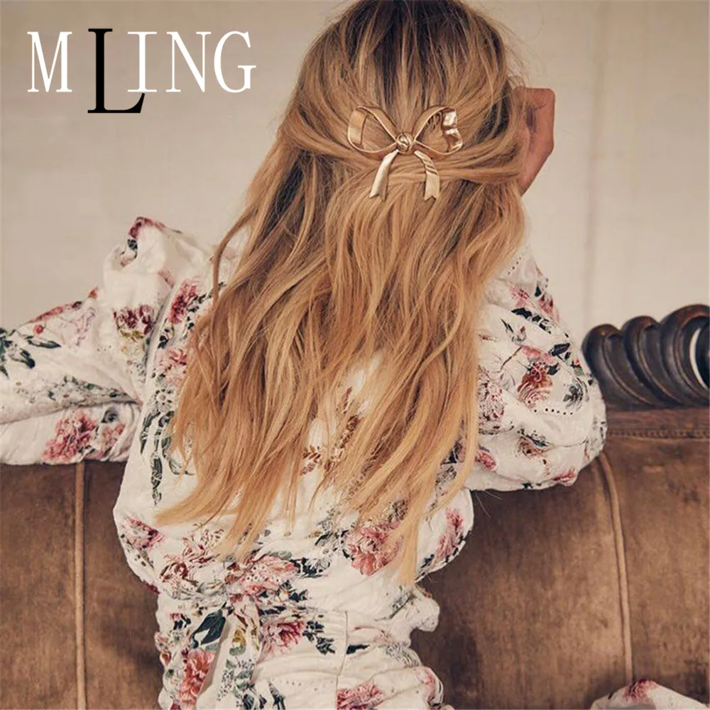 Фото Заколка для волос MLING женщин и вечерние заколка с цветочным - купить
