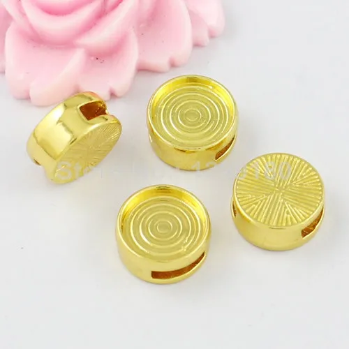 10pcs Gold Slider Base for Bracelet Necklace Cord Beads Watch Chain Beads DIY Accessory 14mm inner dia:12mm Hole:9x2.5mm K01951
10pcs Gold Slider Base for Bracelet Necklace Cord Beads Watch Chain Beads DIY Accessory 14mm inner dia:12mm Hole:9x2.5mm K01951