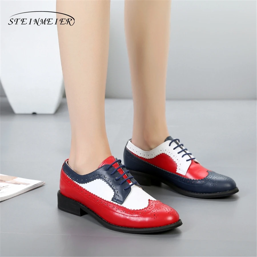 Genuine cow leather brogue casual designer vintage lady flats shoes handmade oxford shoes for women red blue white 2020 summer
Genuine cow leather brogue casual designer vintage lady flats shoes handmade oxford shoes for women red blue white 2020 summer