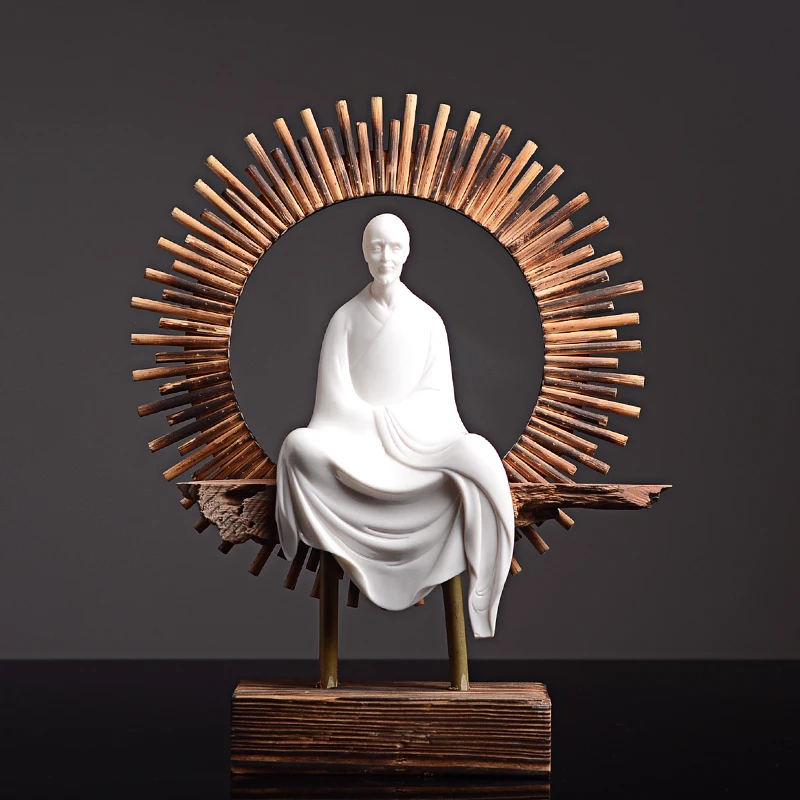 Creative Home Art Backflow Incense Burner Vintage Ceramic Buddha Unique Wooden Base Office Decoration Decor for Birthday Gifts
Creative Home Art Backflow Incense Burner Vintage Ceramic Buddha Unique Wooden Base Office Decoration Decor for Birthday Gifts