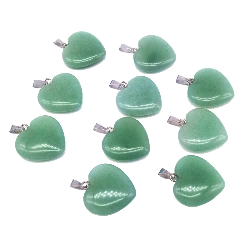 BEADZTALK 10PCS 20MM Natural Green Aventurine Stone Heart Charms For Jewelry Making Women Fashion Necklaces
BEADZTALK 10PCS 20MM Natural Green Aventurine Stone Heart Charms For Jewelry Making Women Fashion Necklaces
