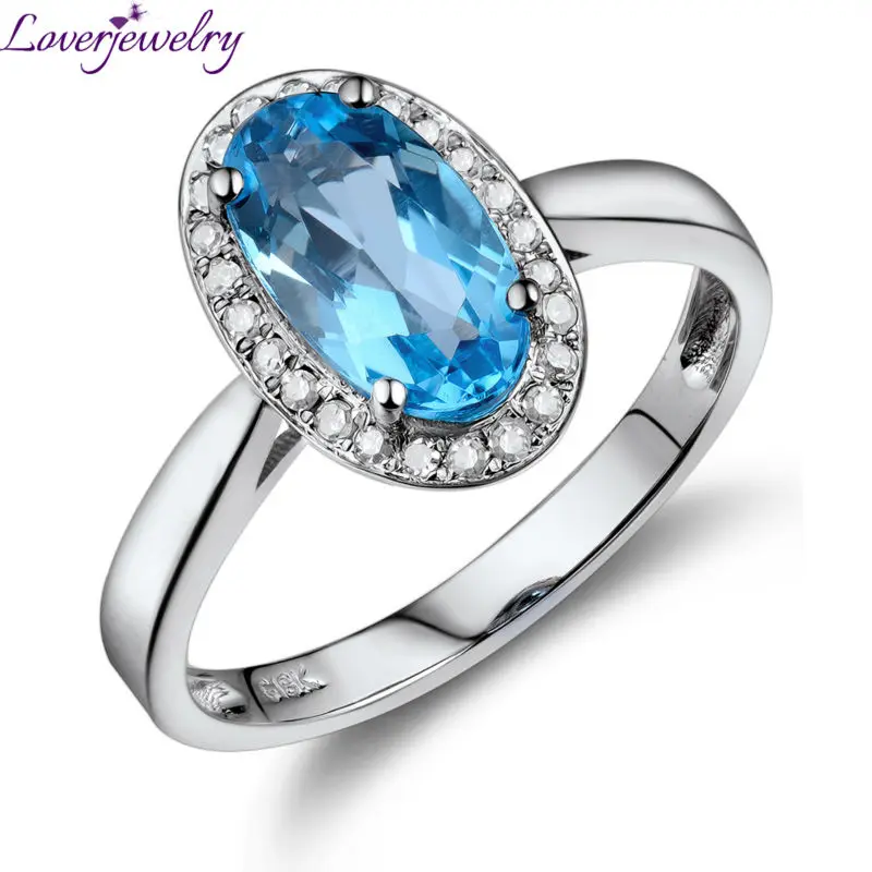 LOVERJEWELRY Topaz Jewelry Vintage Oval 6x9mm Topaz Stone Pure 14kt White Gold Natural Diamond Blue Topaz Ring
LOVERJEWELRY Topaz Jewelry Vintage Oval 6x9mm Topaz Stone Pure 14kt White Gold Natural Diamond Blue Topaz Ring