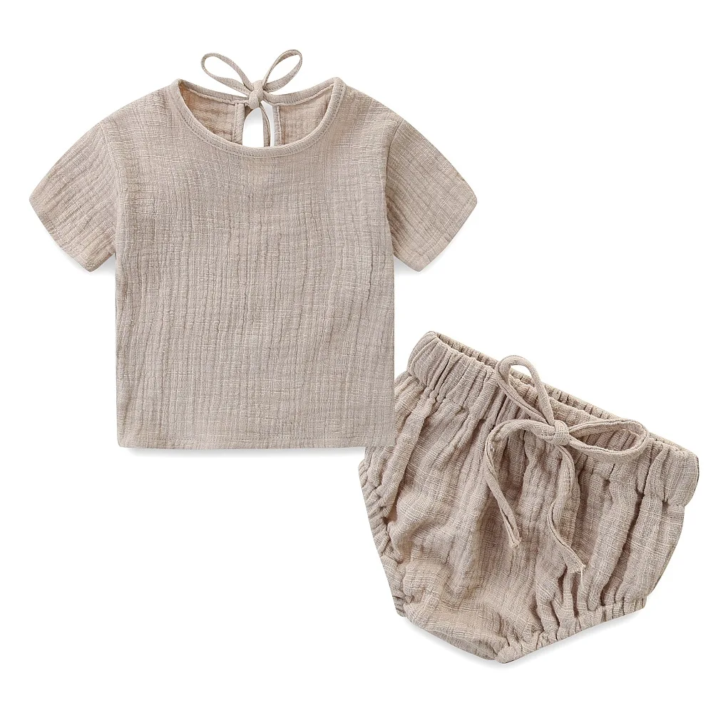 2019 Children Kids Casual Clothing set Linen Skin-friendly Material 2pcs Solid Shirt+ little bottom Infant Baby Boys Girls Suit
2019 Children Kids Casual Clothing set Linen Skin-friendly Material 2pcs Solid Shirt+ little bottom Infant Baby Boys Girls Suit