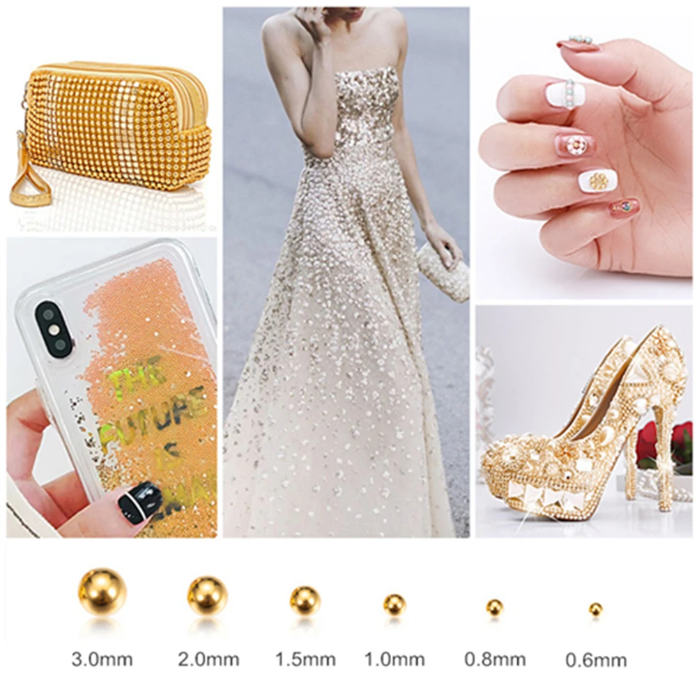 1Pack 3D Metal Stainless Steel Gold/Silver Nails Art Caviar Micro Beads Rhinestone DIY Woman's Charm Manicure Design Accessories
1Pack 3D Metal Stainless Steel Gold/Silver Nails Art Caviar Micro Beads Rhinestone DIY Woman's Charm Manicure Design Accessories
