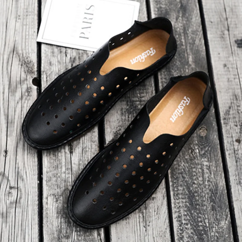 2019 Summer Sandals Men Holes Shoes Leather Men Sandals Casual Fisherman Shoes Flat Slip-on Mens Beach Sandals A1270
2019 Summer Sandals Men Holes Shoes Leather Men Sandals Casual Fisherman Shoes Flat Slip-on Mens Beach Sandals A1270