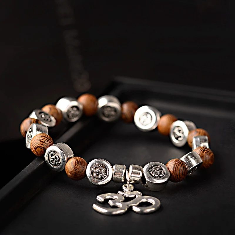 Ethnic Silver Color OM Pendant Buddha Charm Yoga Bracelet 8MM Natural Stone Beaded Bracelet Yoga Chakra Jewelry Pulseras
Ethnic Silver Color OM Pendant Buddha Charm Yoga Bracelet 8MM Natural Stone Beaded Bracelet Yoga Chakra Jewelry Pulseras