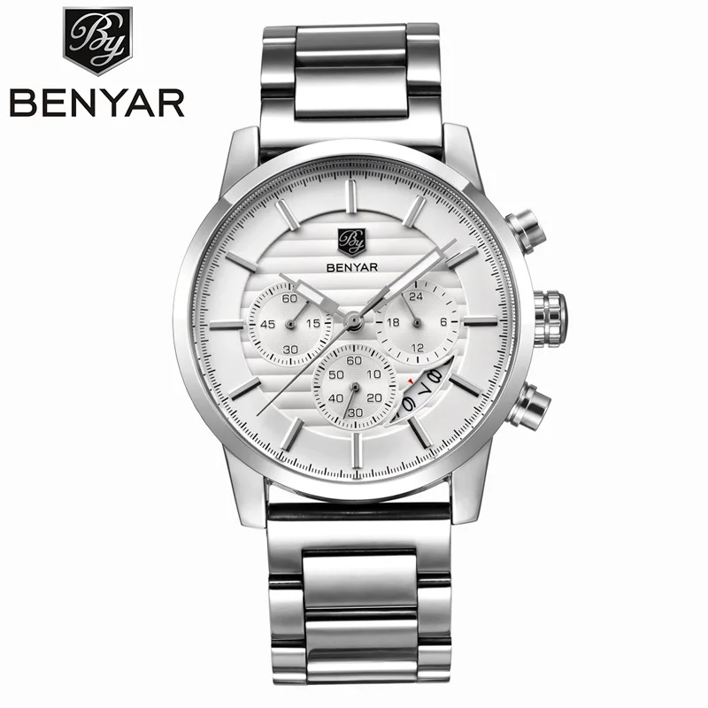 BENYAR, мужские часы, повседневные, модные, брендовые, ремешок из нержавеющей стали, хронограф, календарь, кварцевые часы, водонепроницаемые, мужские спортивные часы
BENYAR, мужские часы, повседневные, модные, брендовые, ремешок из нержавеющей стали, хронограф, календарь, кварцевые часы, водонепроницаемые, мужские спортивные часы
