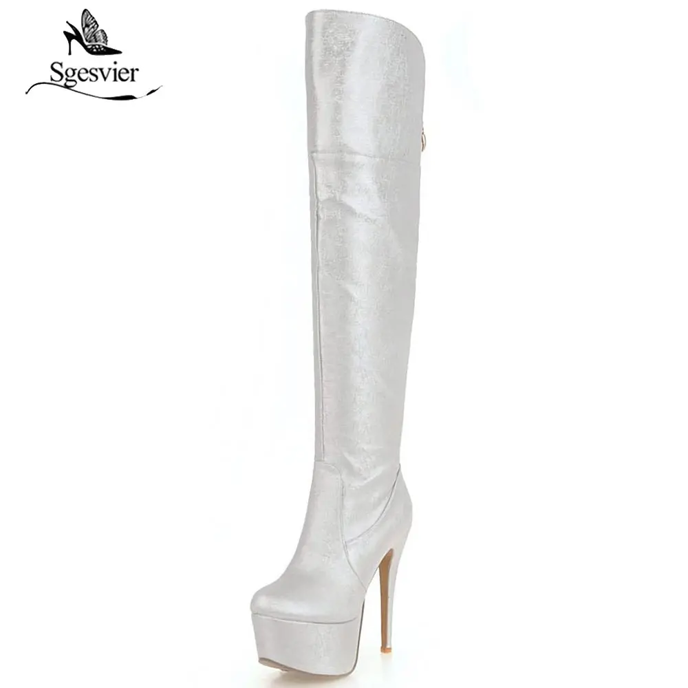 Sgesvier Women Long Boots Party Sexy Winter Shoes Woman Round Toe Thin High Heel Platform Over The Knee Boots Size 33-48 OX924
Sgesvier Women Long Boots Party Sexy Winter Shoes Woman Round Toe Thin High Heel Platform Over The Knee Boots Size 33-48 OX924